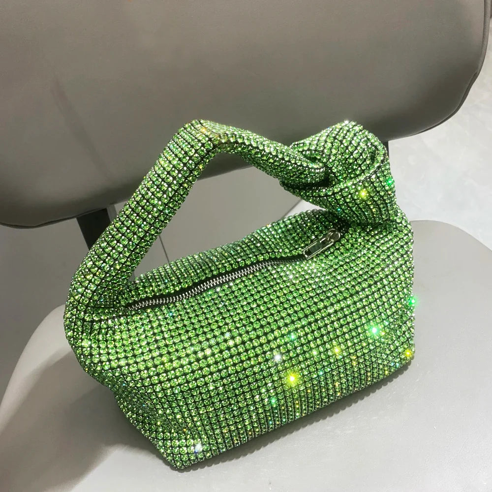 Rhinestones Evening bag silver Crystal Bags for Women Purses and Handbags Luxury Designer banquet bag