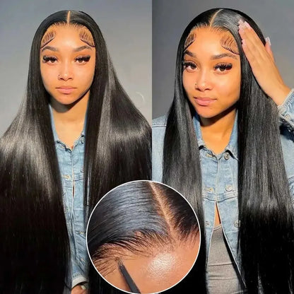 Glueless 7x5 Lace Front Wig Vietnamese Human Hair Bone Straight 13X4 Front Wigs Super Double Drown 13x6 Lace Frontal Wigs 180%