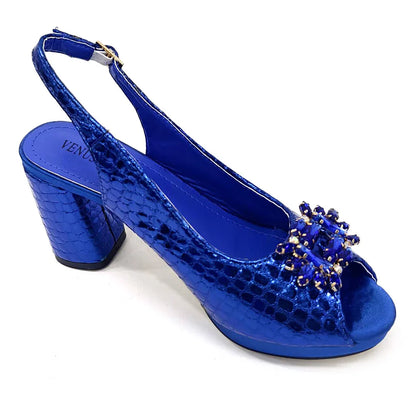 Italian Design Rhinestone-encrusted Ladies Party Shoes And Special Bag High Heels And Dual Purpose Bag Women's Shoes