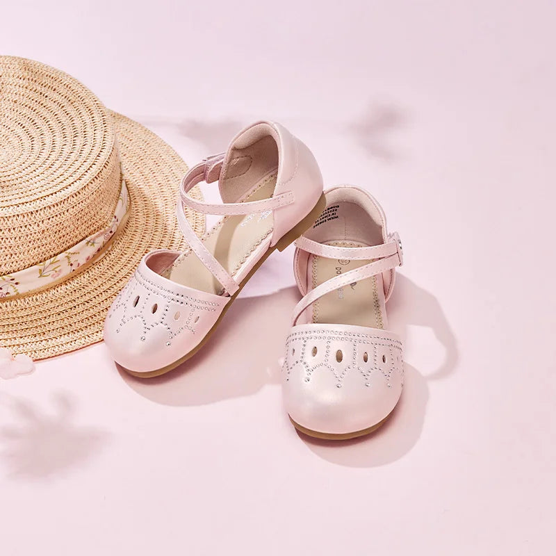 Baby Girls Sandals Summer Lovely Leather Shoes Children's Sweet Pink Princess Shoes Party Outdoor Cool DB2252222