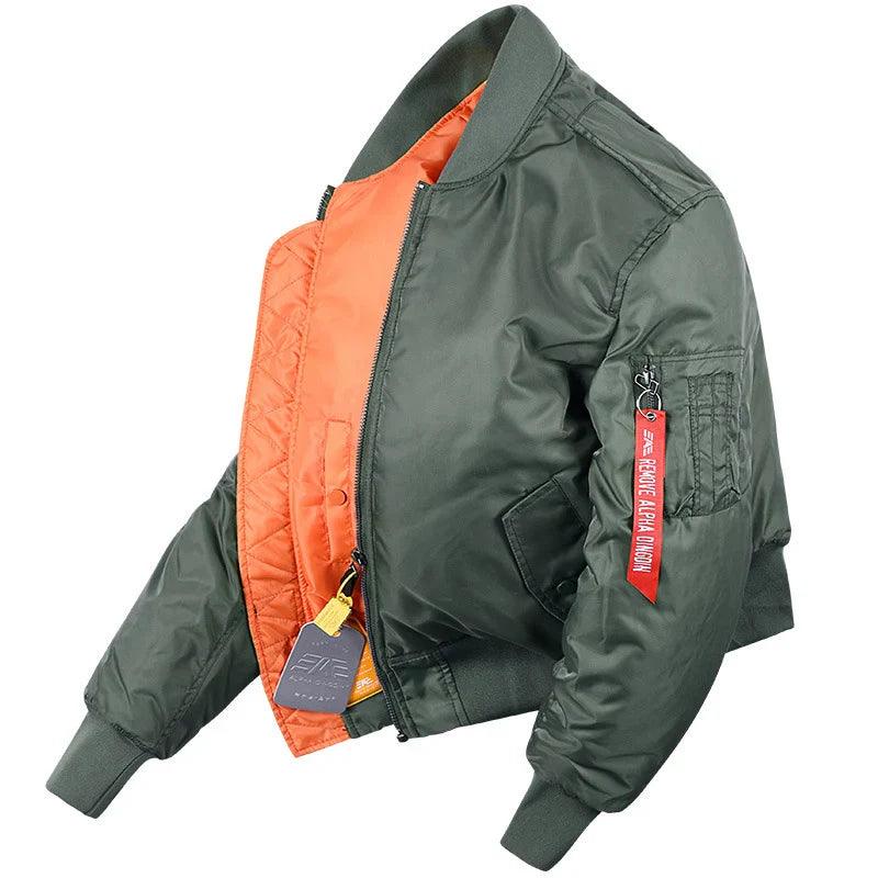 Bomber Jacket Men's Thickened Cotton Pad Coat  Autumn and Winter Baseball Uniform  Coat for Men