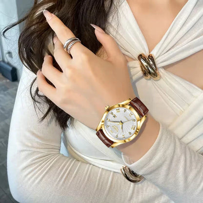Women Watch Fashion Leather Military Sport Waterproof Watches For Women Top Brand Luxury Women's Bracelet Watch Reloj Mujer