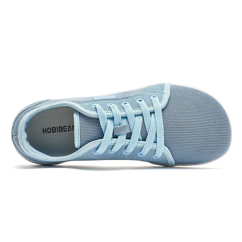 Tênis Esportivo Casual Unissex de Corrida com Cadarço e Zero Drop, Bico Largo, para Caminhada ao Ar Livre