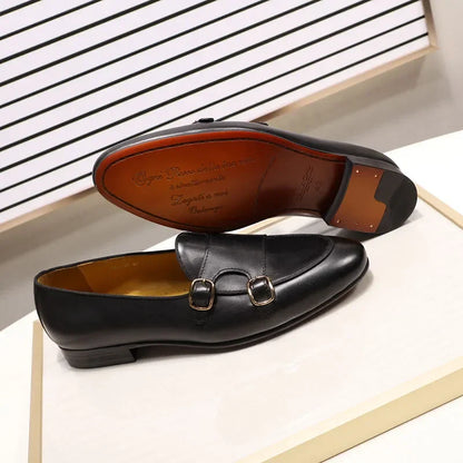 Men's Genuine Leather Loafers – Classic Slip-On Comfort Shoes