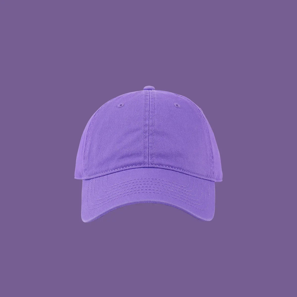 New Fashion Designer Purple Hats Outdoor Sports Baseball Cap Unisex Adjustable Cotton Customized Embroidery Plain Baseball Cap
