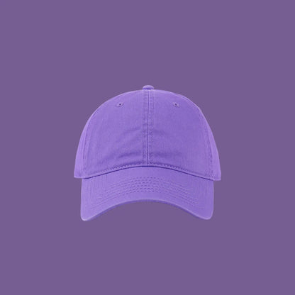 New Fashion Designer Purple Hats Outdoor Sports Baseball Cap Unisex Adjustable Cotton Customized Embroidery Plain Baseball Cap