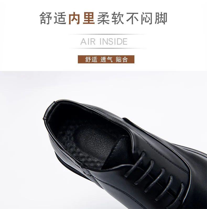 Fashion Business Formal Leather Shoes Men 2026 Summer Low-top Solid Wedding Shoes Black Oxford Pointed Office Shoes Plus Size 46