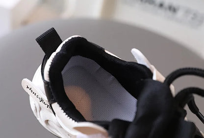 Sports Shoes for Children Baby Girls Shoes Kids Shoes Boys Chunky Sneakers Toddler Lace-up Casual Shoes Thick Bottom Sneakers