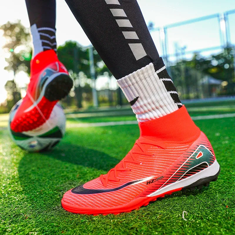 New Men Women Professional Football Boots Training Cleats Sport Sneakers Trainer Lightweight Grass Non-slip Match Soccer Shoes