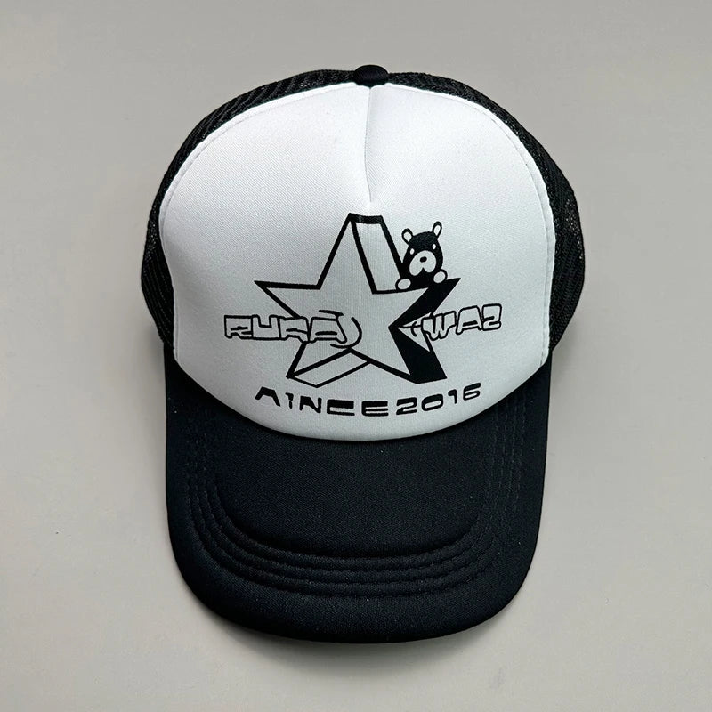 New Cool Street Hip Hop Letter Colorful Meshed Men Women Baseball Hats Cotton Summer Adjustable Breathable Snapback Sport Caps