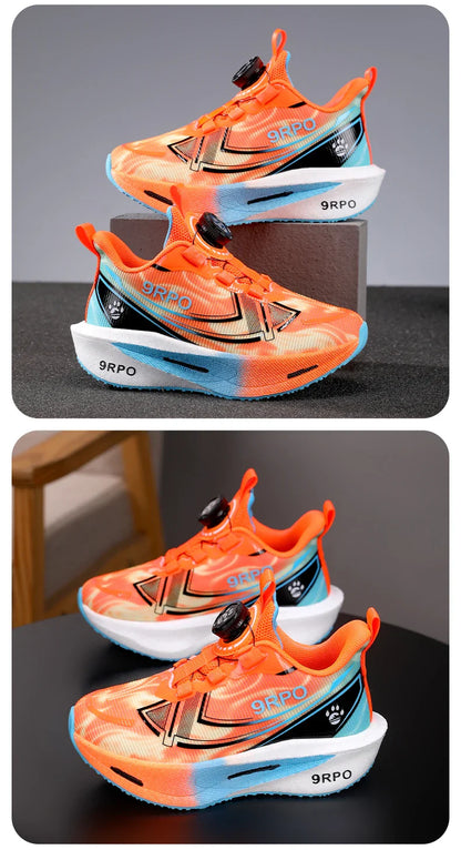 Children‘s Knit Basketball Shoes Non-slip Breathable Sports Training Shoes Outdoor Boys Girls Jogging Sneakers Athletic Shoes