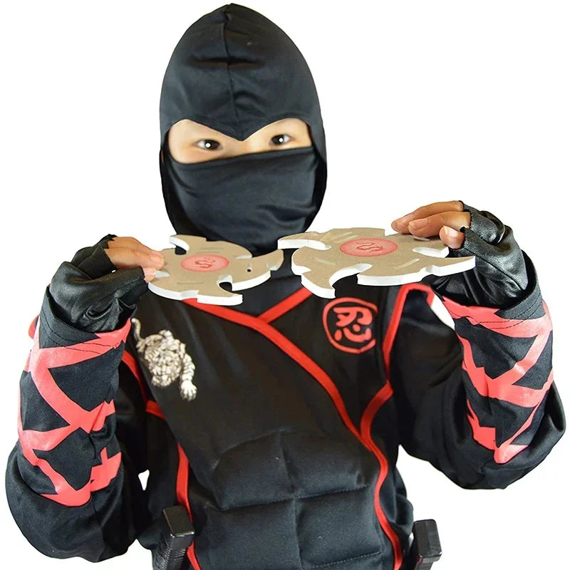 Disfraz de Ninja para Halloween, Disfraz de Samurai Japonés, Mono de Ninja con Accesorios de Espuma