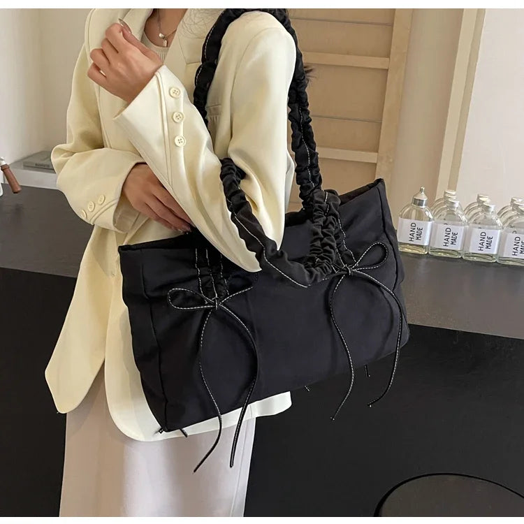 Solid Color Nylon Casual Shoulder Bags Large Capacity High Quality Versatile Crossbody Bags for Women 2025 Fashion Hot Sale
