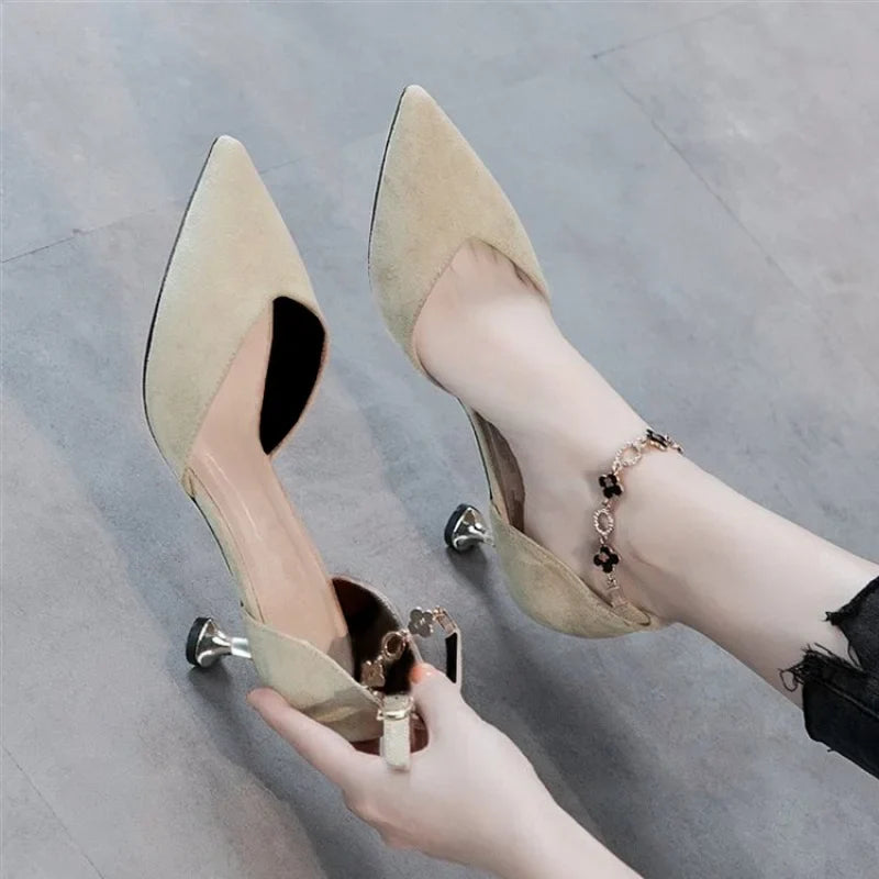 New fashion dinner party dance design style mature senior all-match small skirt Internet celebrity same high heels