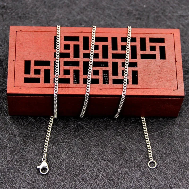 925 sterling silver 2MM 16-30Inches Side Chain Necklace Fit Pendant Fashion Gift For Men and Women Jewelry Accessories