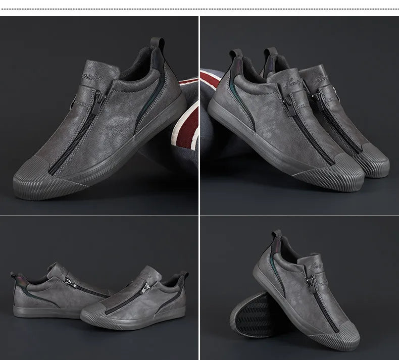 Men's Trendy Sneakers Leather Soft Sole Men Shoes Size 38-44