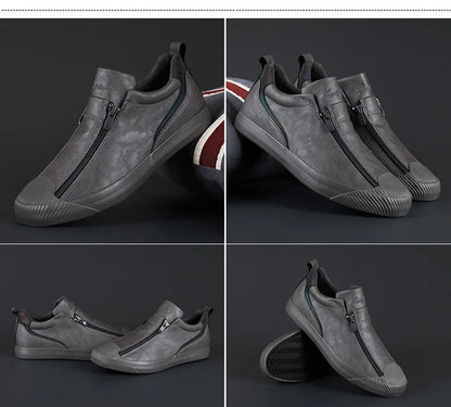 Men's Trendy Sneakers Leather Soft Sole Men Shoes Size 38-44