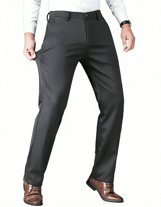 Men's High Stretch Slim Fit Dress Pants, Business Casual Straight Leg Formal Trousers, Non-Iron Wrinkle Resistant Work Pants for