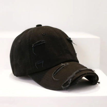 Cotton Washed Hole Baseball Caps for Men Women Hat Unisex-Teen Hip Hop Snapback Peaked Cap Visor Sun Hats Trucker Bone Dad Hat