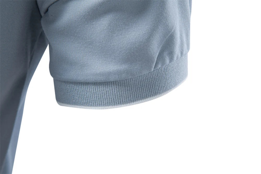 Old Money Polo Shirt Men‘s Solid Color Design Premium Fabric Skin Friendly Cool Breathable Soft Wear