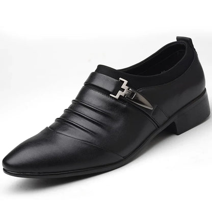 Classic White Men Dress Shoes 2024 Casual Business Leather Shoes for Men Point Toe Wedding Formal Shoes Men Size 46