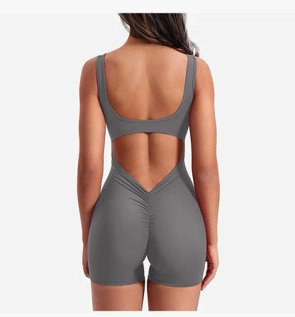 One-Piece Yoga Jumpsuit Skinny Short Sportswear Woman Gym Clothing Workout Clothes Fitness Stretch Bodysuit For Women tracksuit
