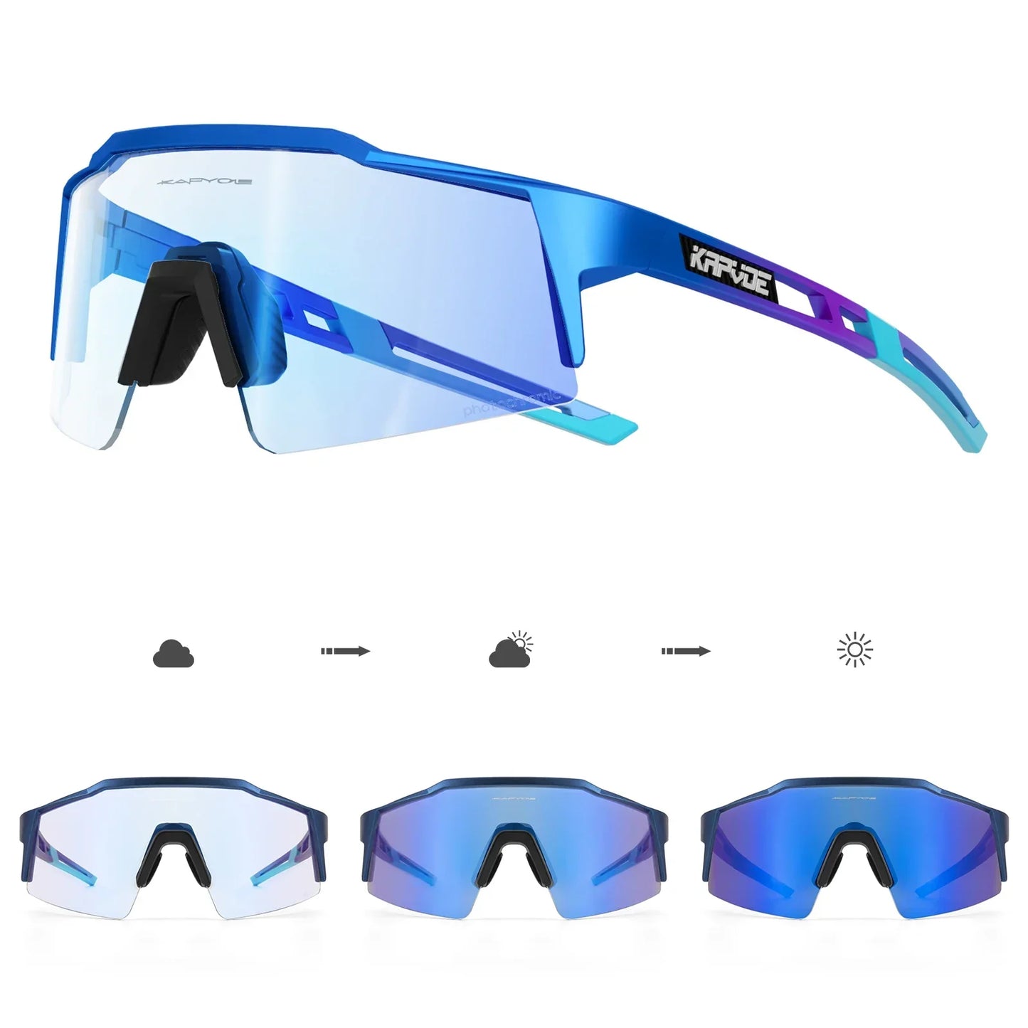 Photochromic Cycling Sunglasses for Men Women Bike Glasses Riding Driving UV400 Mountain Bicycle Goggles Eyewear Sports