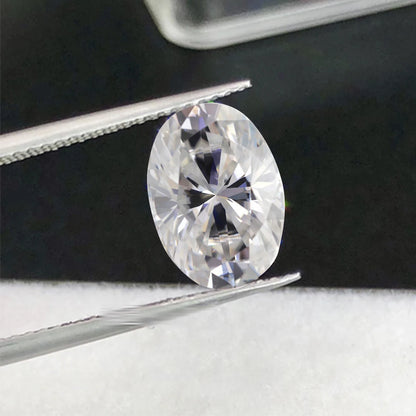 Certified Oval Moissanite Ring 1 Carat 5*7mm Brilliant Stone Solid Sterling Silver 925 Wedding Jewelry For Woman Gift
