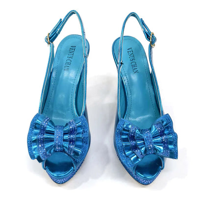 Italian Design Fashion Style Ladies Shoes With Matching Bag Set 2024 Nigerian Shoes and Bag Set in Wine Color