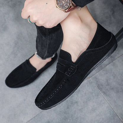 New Suede Men Casual Shoes Fashion Male Lazy Shoes Breathable Comfort Slip-on Mens Driving Shoes Luxury Brand Loafers Moccasins