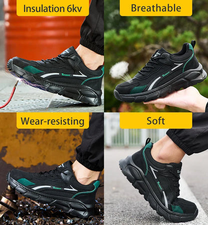 New safety shoes, puncture resistant work shoes, fashionable safety shoes, men's protective shoes, work boots
