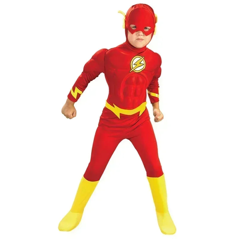 Children's Full Body Jumping Set Muscle Children's Set 2024 New Halloween Superhero Flash Role Playing Costume