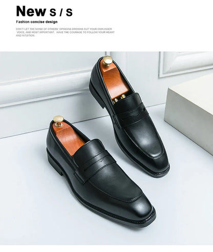 Men's Dress Shoes Classic Casual Business Leather Shoes Men Retro Oxfords Formal Social Wedding Office Leather Shoes For Men