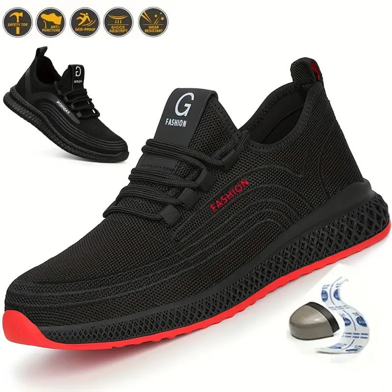 Puncture Proof Breathable Work Safety Boots Anti-stab Safety Shoes Men Steel Toe Shoes Man Construction Work Shoes Protective Sh