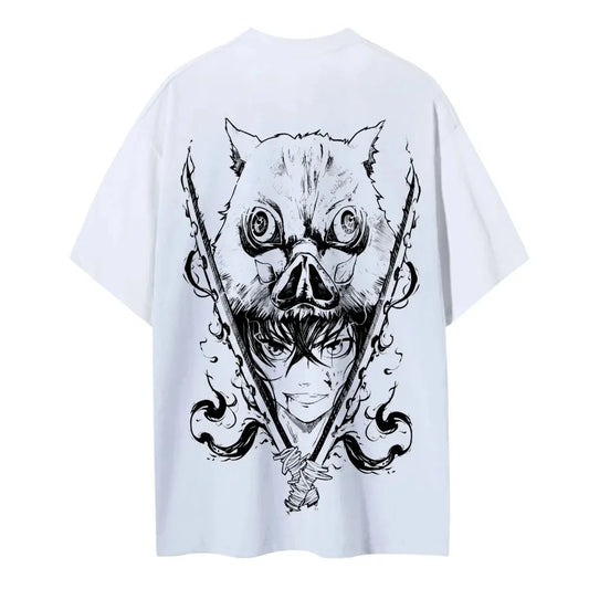 Demon Slayer Printed Short Sleeve Casual Summer Wear Men's Comfortable Clothing Men's Clothing Short Sleeve Half Sleeve Top
