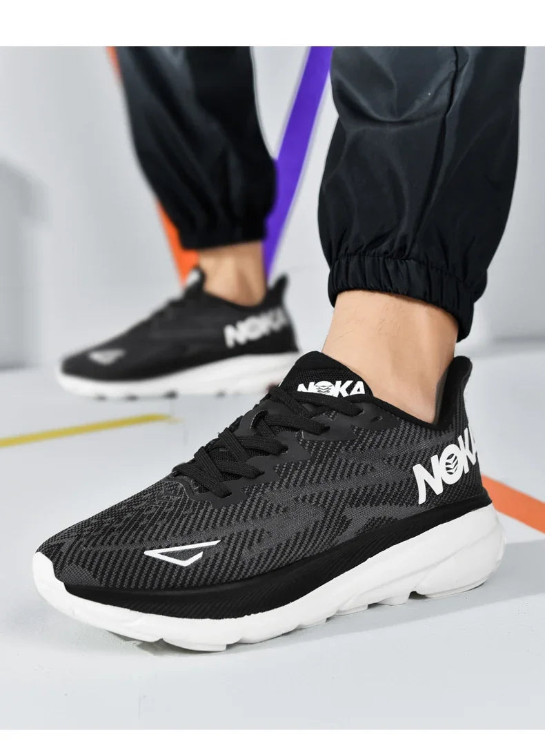 Men's Running Shoes Jogging Cushioning Outdoor Luxury Shoes Trainer Race Breathable Couple Non-Slip Sneakers Mesh Off-road Shoes