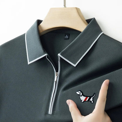Designer Men's  Lapel Long Sleeve Polo Shirt Spring New Cartoon Embroidery T-Shirt Top Versatile Fashion Business Men's Clothing