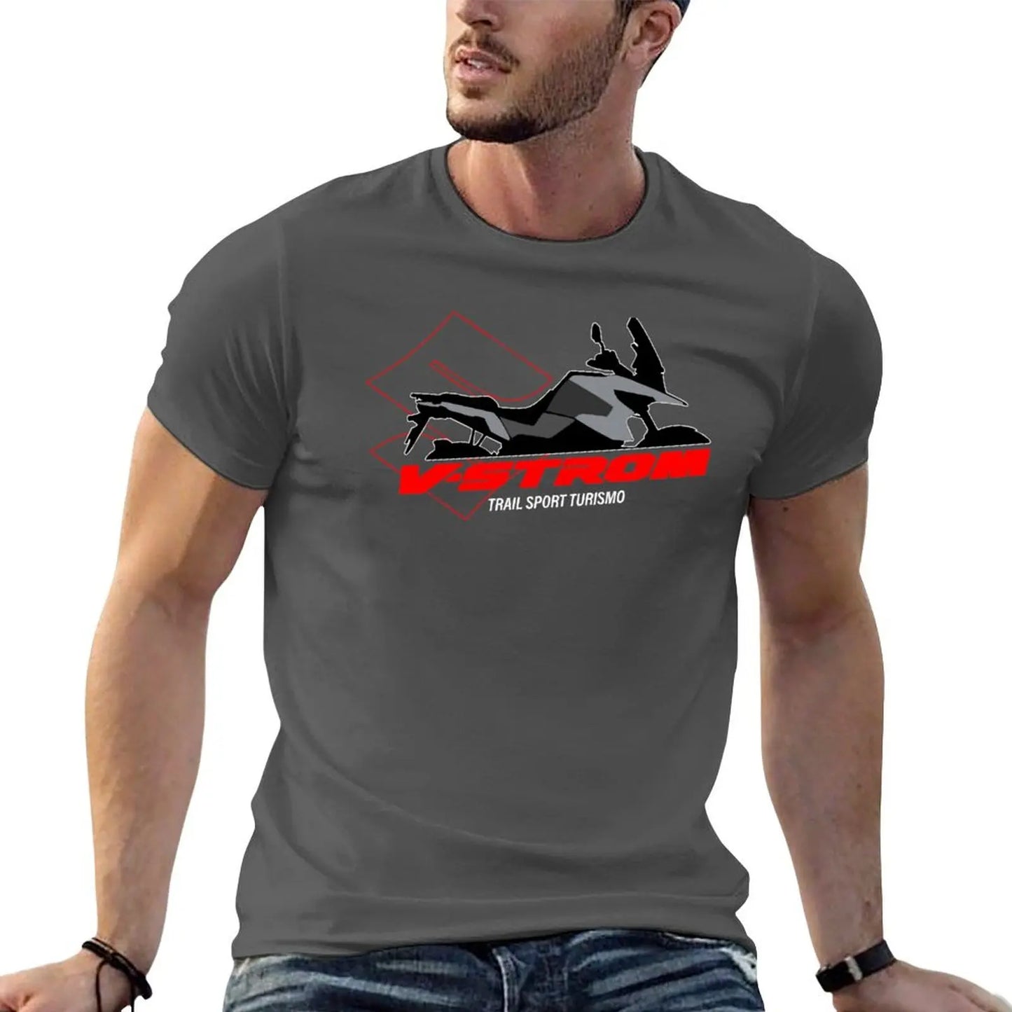 VSTROM TOURISM RED T-Shirt hippie clothes for a boy anime clothes cheap stuff vintage t shirt men