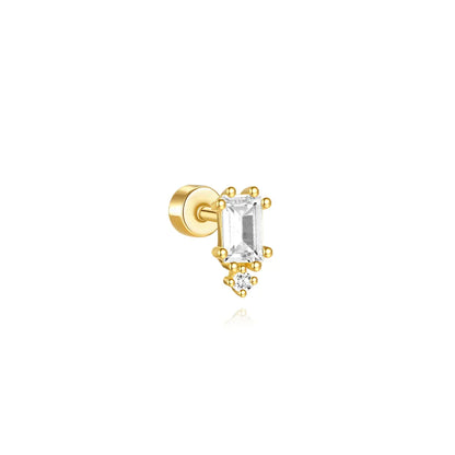 Heart Round Ball Flat Helix Piercing Earring 925 Sterling Silver Ear Studs Geometric Zircon Exquisite Trinket Studs Aretes