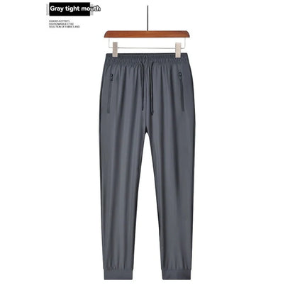 New Ice Silk Breathable Men's Sports Pants Quick Drying Sweat-absorbing Comfortable Cool High Quality Outdoor Pants for Men