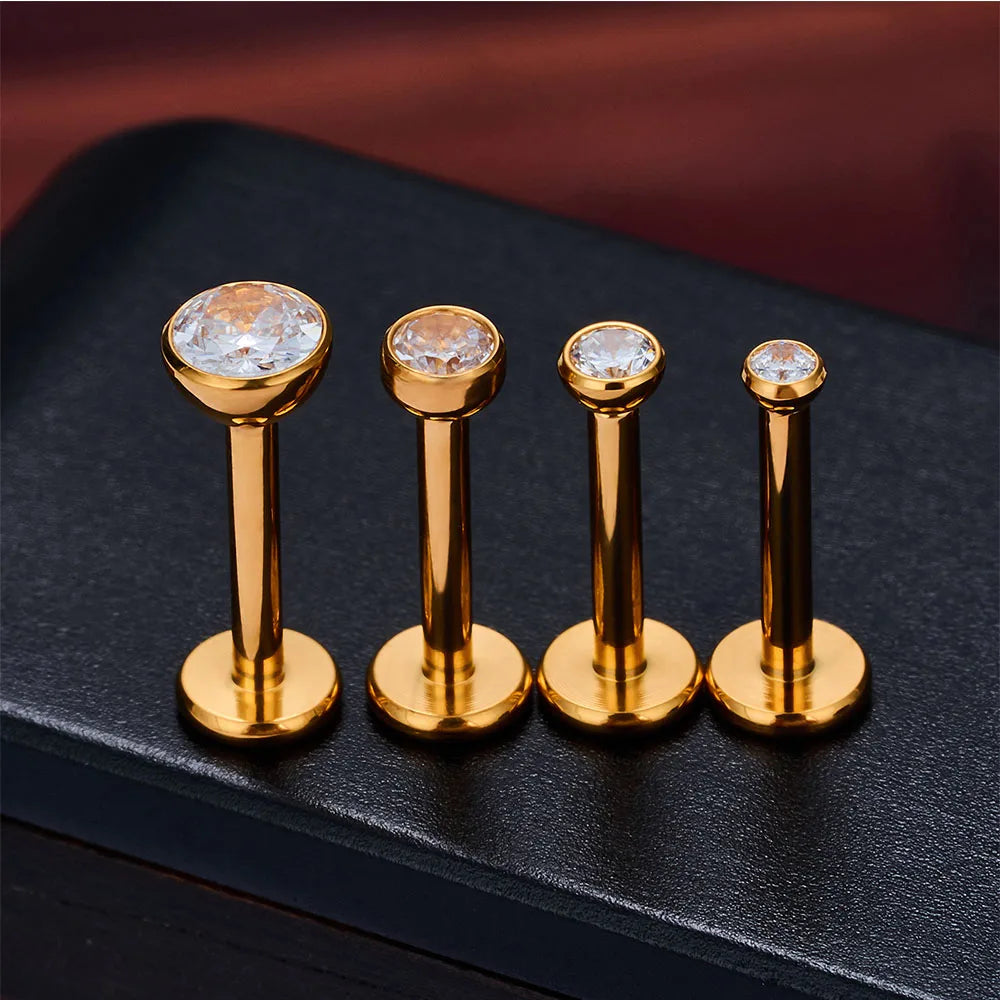 10/50PCS G23 Titanium Internal Thread Cup Shaped Ear Cartilage Nail Simple And Fashionable Perforated Jewelry Ear Nail Lip Nail