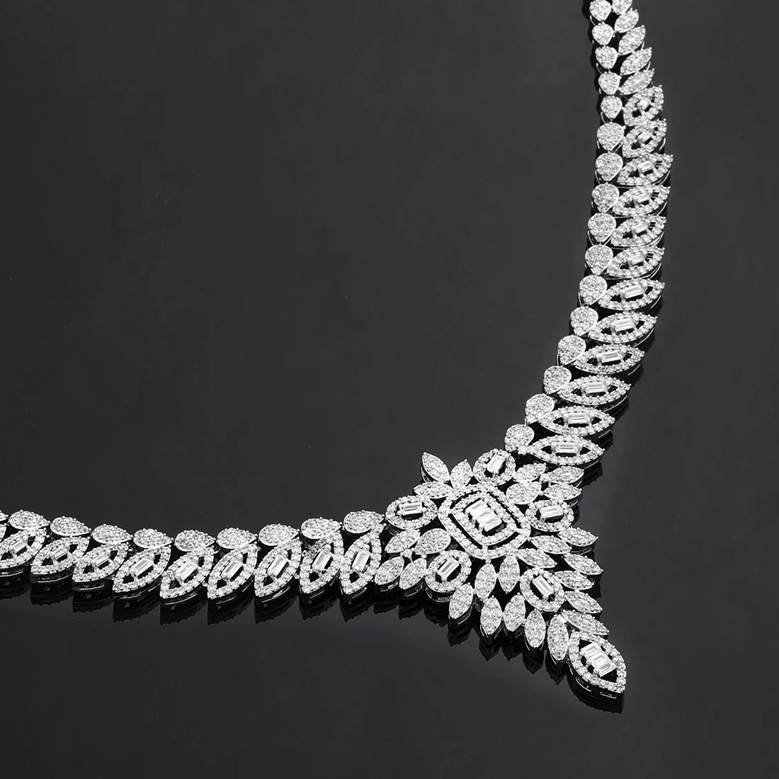 2024 Wedding Jewelry Necklace Sets for Women AAA Cubic Zirconia Bridal Jewellery Set Dubai Saudi Party Engagement Accessory
