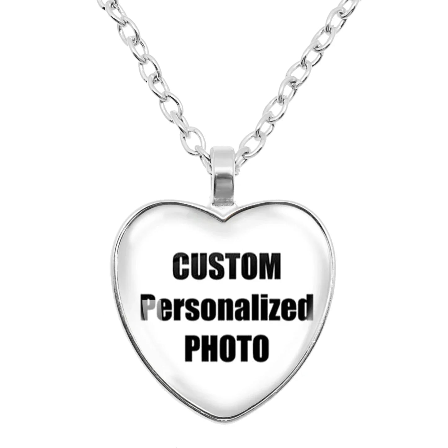 Customized Necklaces For Personalised Custom Pendant Peach Heart Necklace Glass Pendants Mum Dad Baby Custom Gifts Jewelry