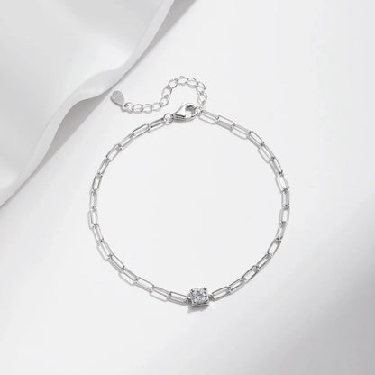 Clear D Color Moissanite Bracelet 0.3 Carat Lab Diamond 925 Sterling Silver Elegant Bracelet For Women Fine Jewelry