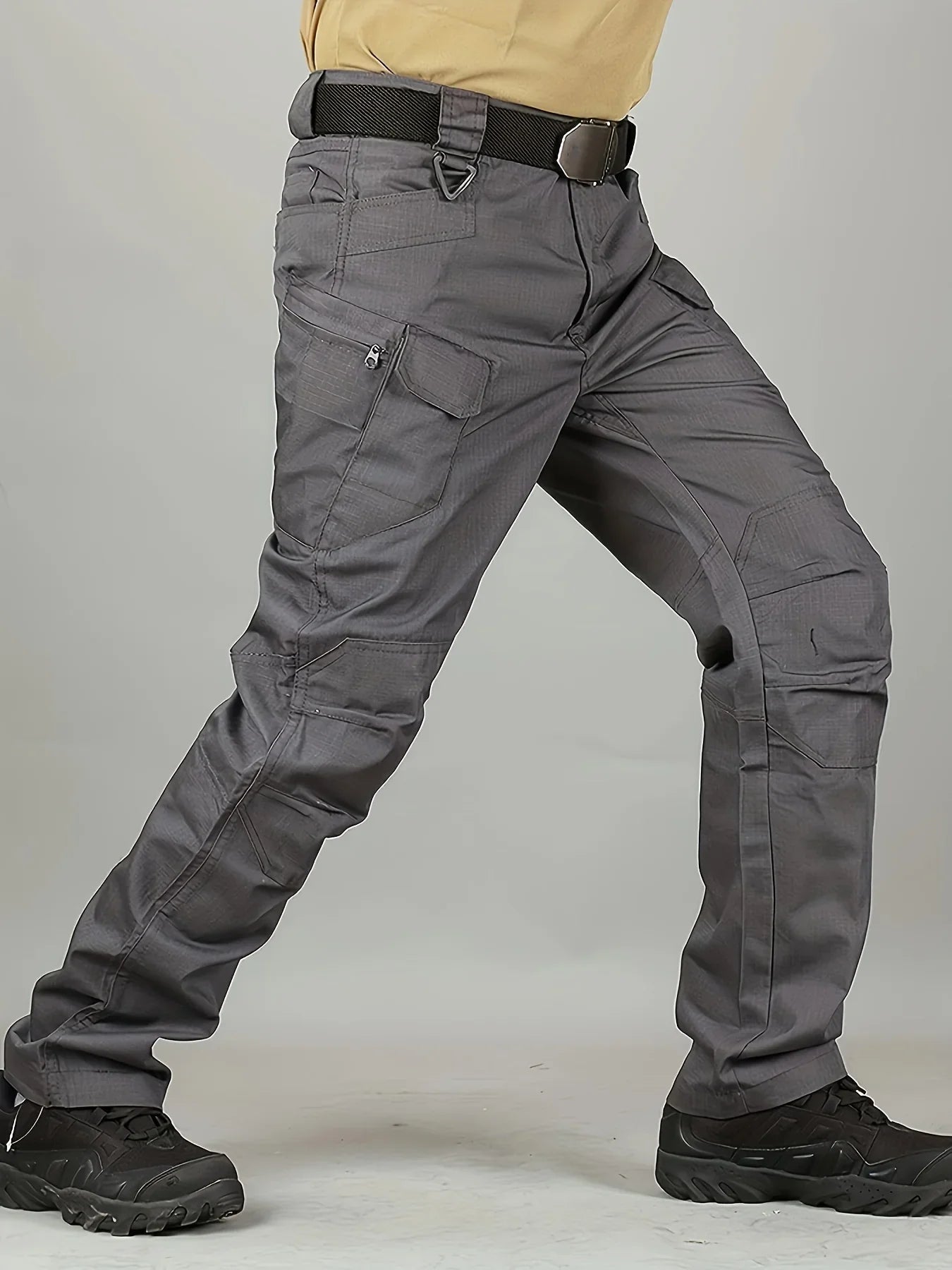 5XL Plus Size Men's Thin Cargo Pants With Side Pockets For Spring Summer Tactical Oversized Loose Punk Pants Big And Tall Guys