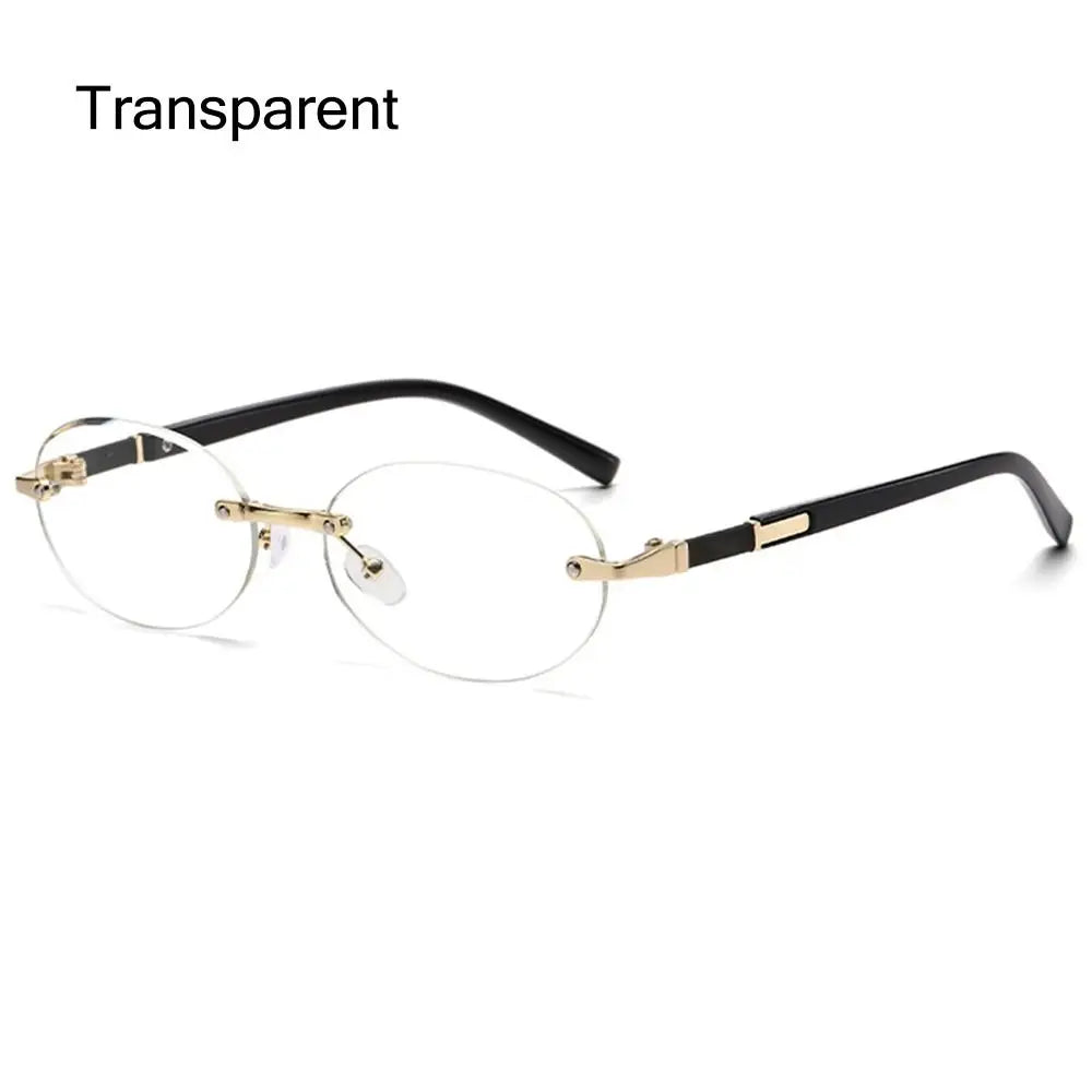 Rimless Rectangle Sunglasses Fashion Y2K Frameless Sun Glasses Shades for Women & Men