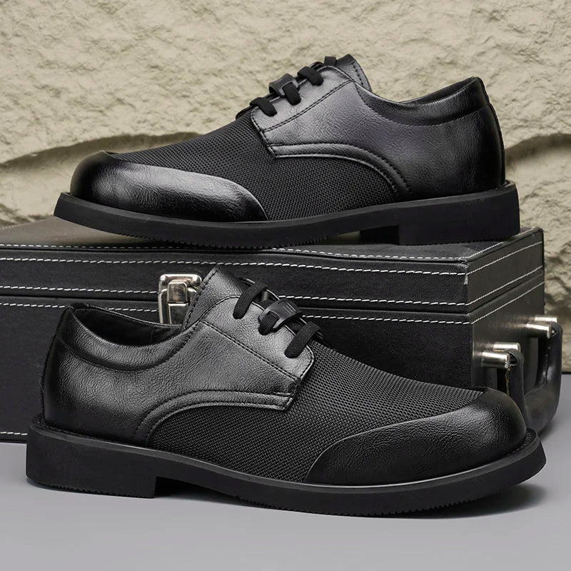Summer New Leather Shoes Men's Business Hollow Holes Soft Bottom Men's Sandals Formal Wear Breathable Office Dress Shoes for Men