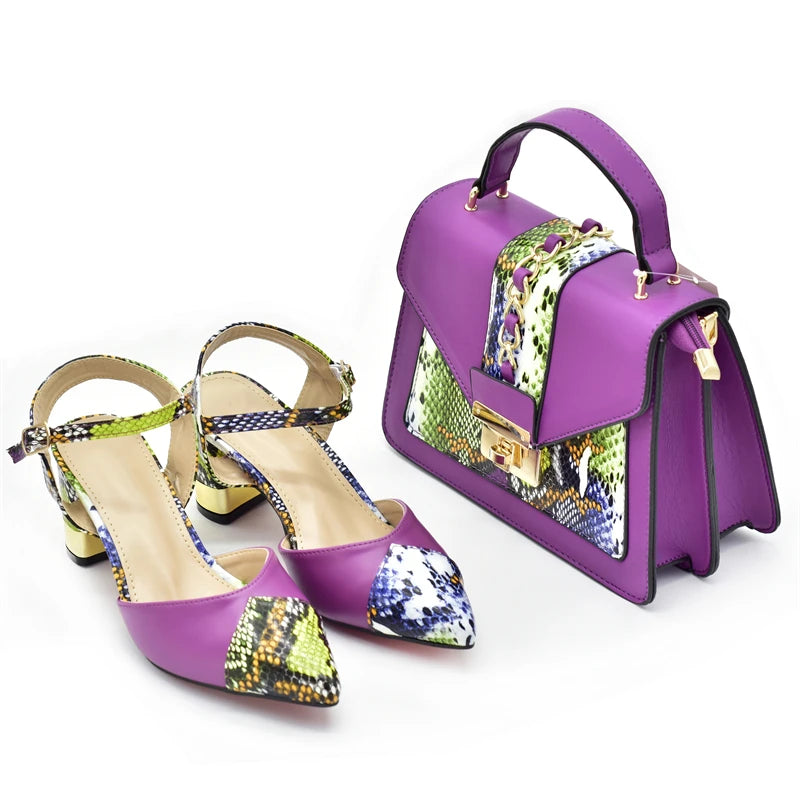 Shoe and Bag Set for Party in Women Nigerian Heels Women Luxury Matching Shoes and Hand Bag for Women 2026 Luxury Designer Pumps
