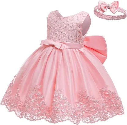Girls White Baptism Dress Bridesmaid Dresses For Wedding Prom Gown Big Bow Girls Elegant Dresses Red Puffy Christmas Dress