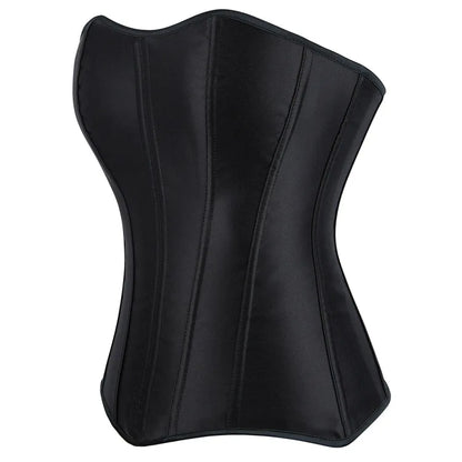 White Sexy Corsets Bustiers for Women Overbust Corset Top Corselet Satin Up Zipper Corsetto Shaper Gothic Korsett Black